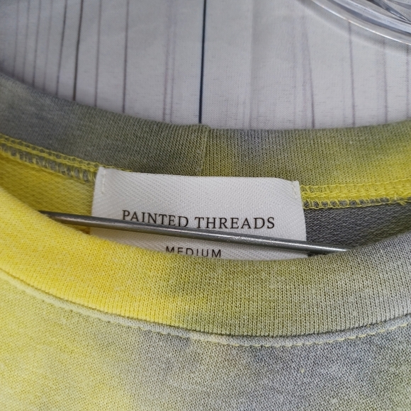 Painted Threads Yellow and Gray Tie-Dye Women's Top - Picture 4 of 10